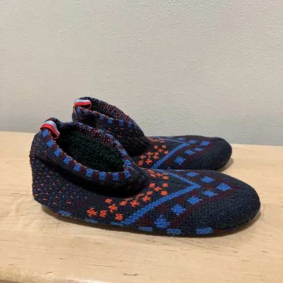 Bombas Gripper Slipper Socks Medium Fair Isle Indoor House Shoes Non Slip - Picture 6 of 6